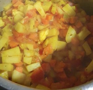 Saute vegetables