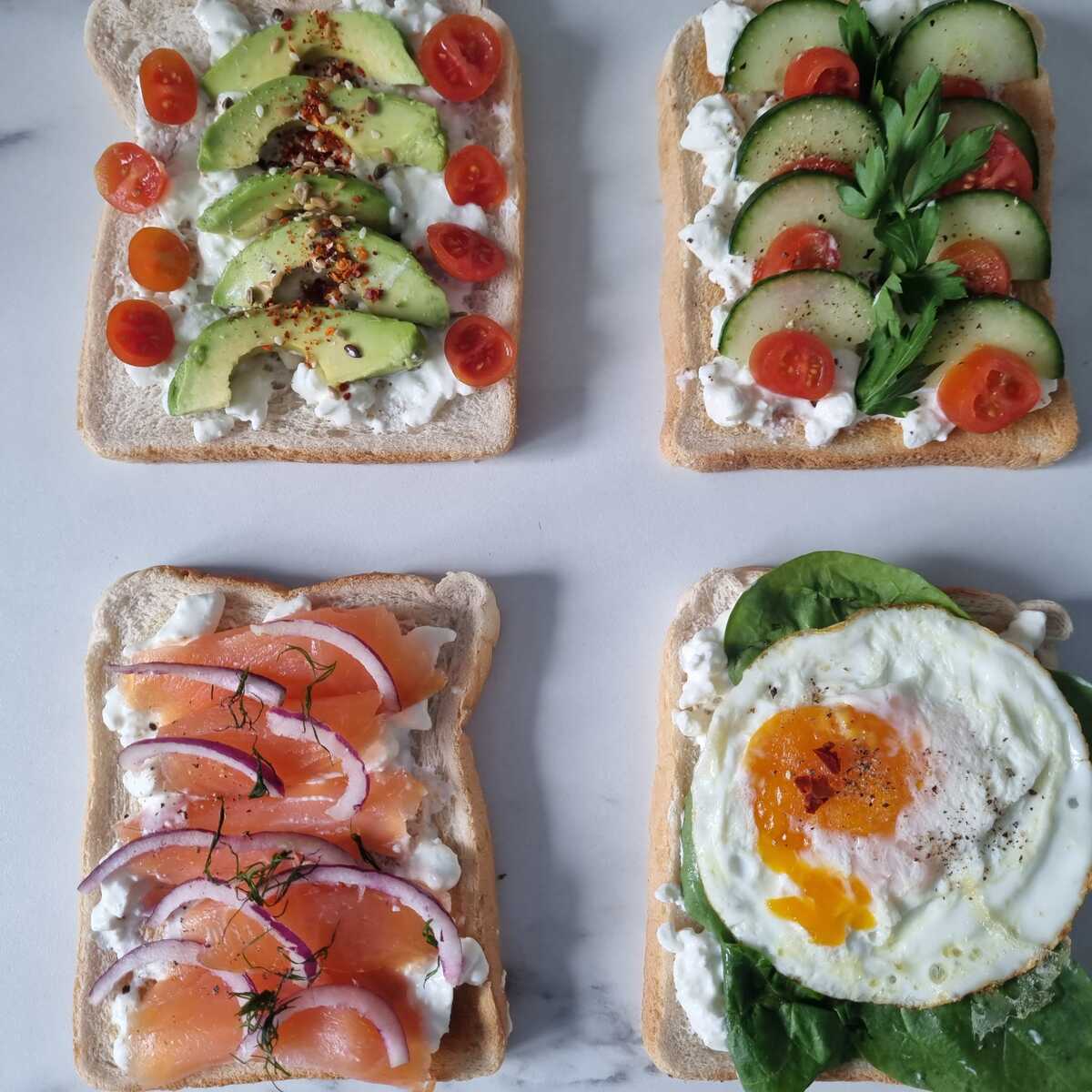 Cottage Cheese Savory Breakfast Toast